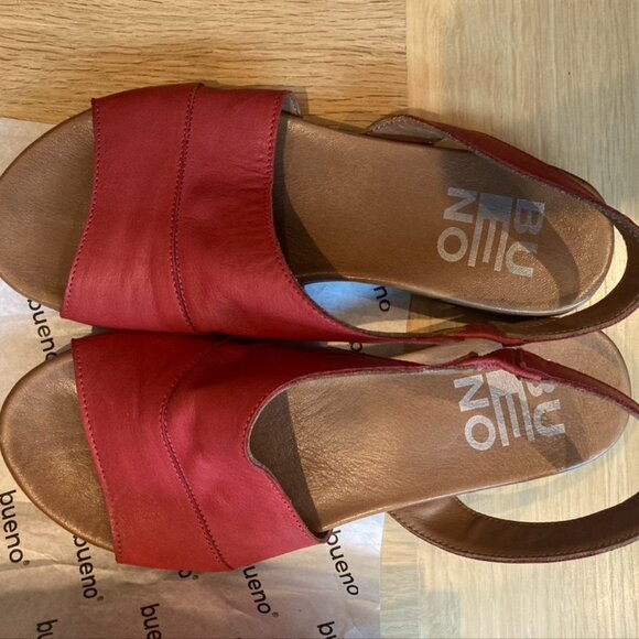 Bueno Tansig Sandals, Red, 7/37 - Picture 3 of 4